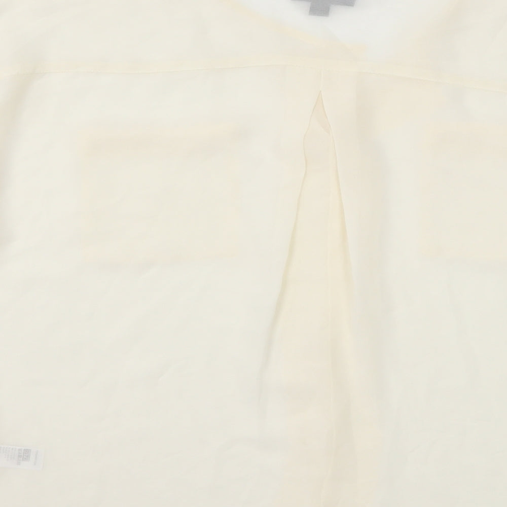 Womens UK Size 8 Topshop White Basic Blouse