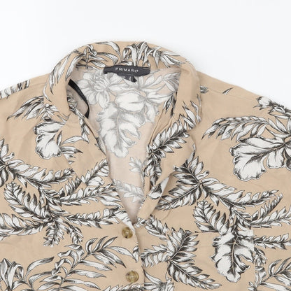 Primark Womens Beige Floral  Basic Blouse Size 6