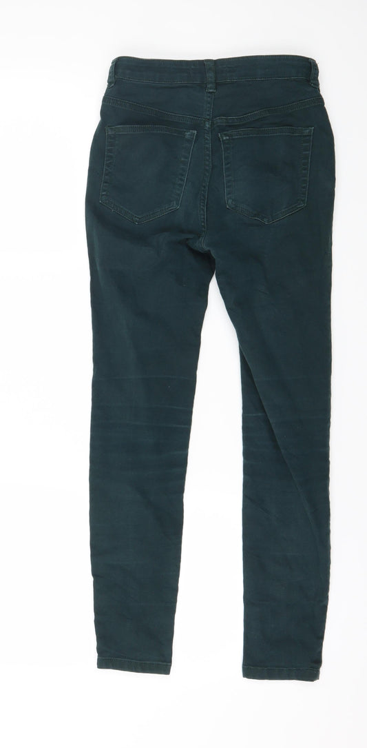 Pull&Bear Womens Green  Denim Skinny Jeans Size 6 L25 in