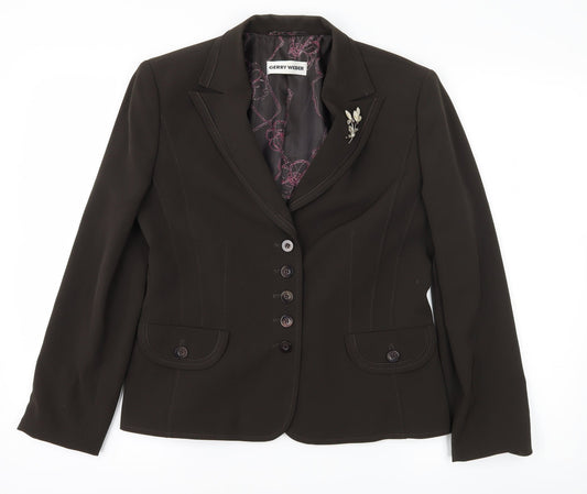 Gerry Weber Womens Brown   Jacket Blazer Size 10