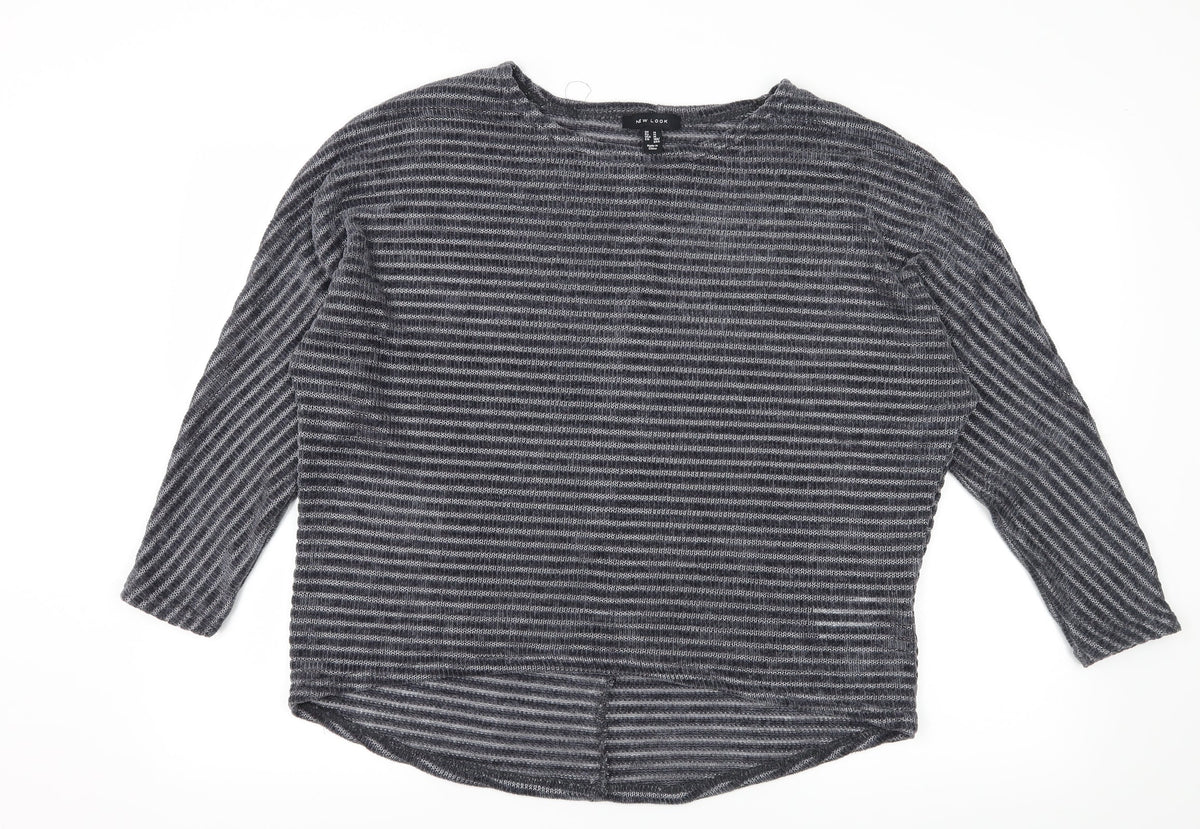 New Look Womens Grey   Pullover Sweatshirt Size M