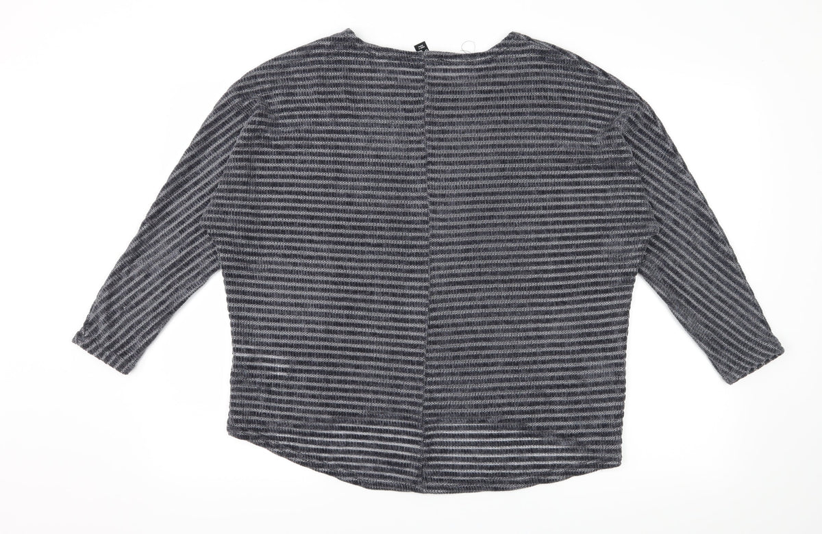 New Look Womens Grey   Pullover Sweatshirt Size M