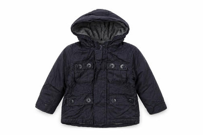 Front view of Mini Club Baby Grey Jacket, size 9-12, Months