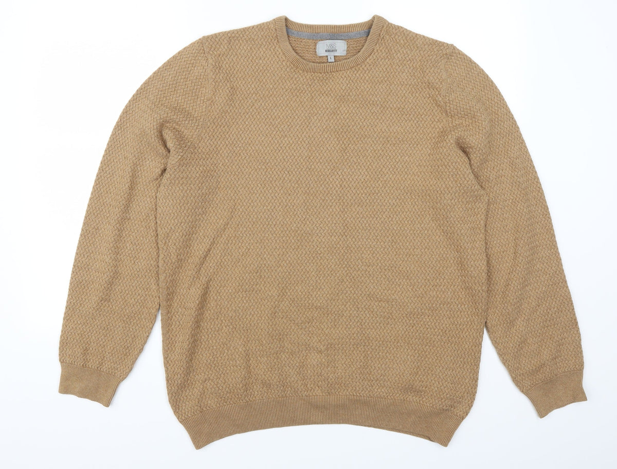 Marks & Spencer Womens Brown   Pullover Jumper Size L