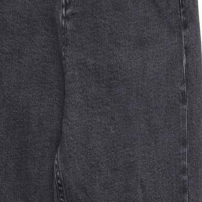 Topshop Womens Grey  Denim Straight Jeans Size 26 in L24 in