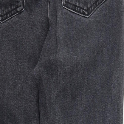 Topshop Womens Grey  Denim Straight Jeans Size 26 in L24 in