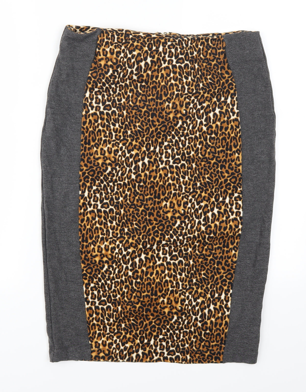 Marks and Spencer Womens Brown Animal Print  Straight & Pencil Skirt Size 12