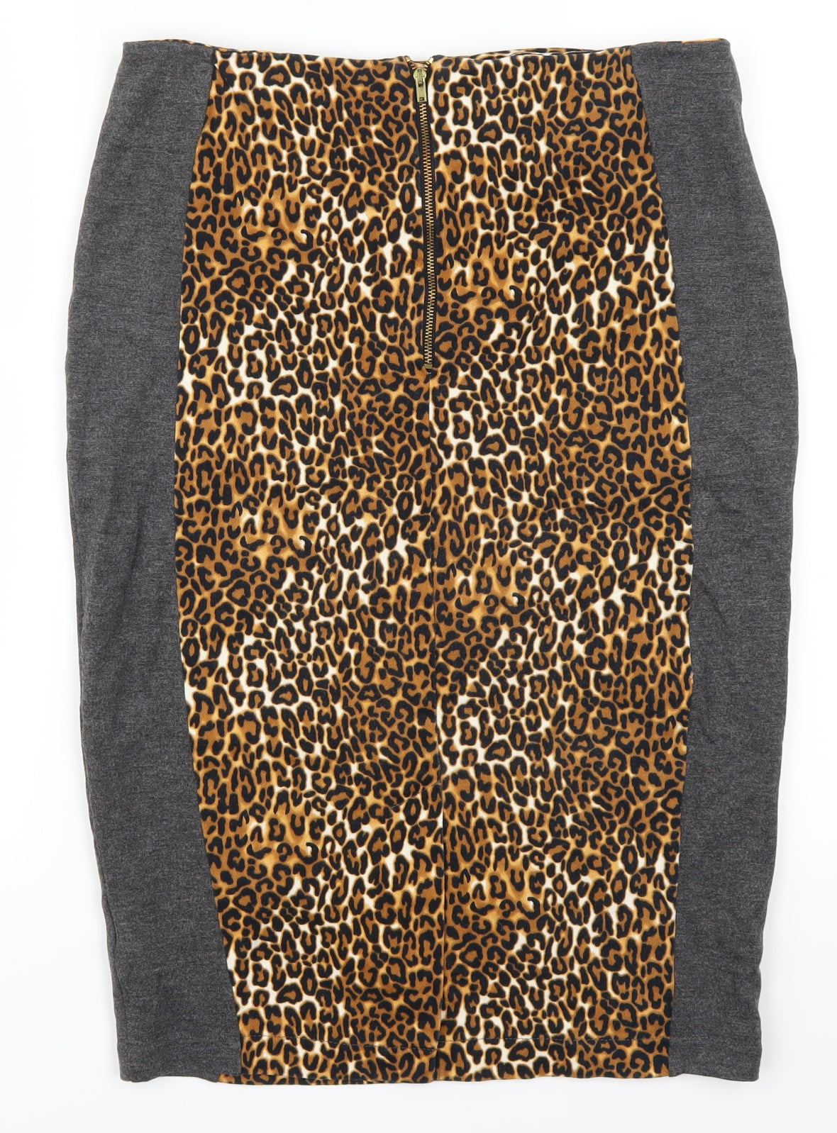 Marks and Spencer Womens Brown Animal Print  Straight & Pencil Skirt Size 12