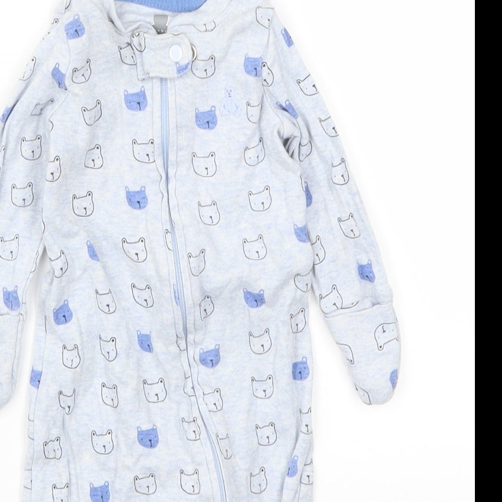 Gap Baby Blue Animal Print  Cami One Piece Size 0-3 Months  - Bear Print
