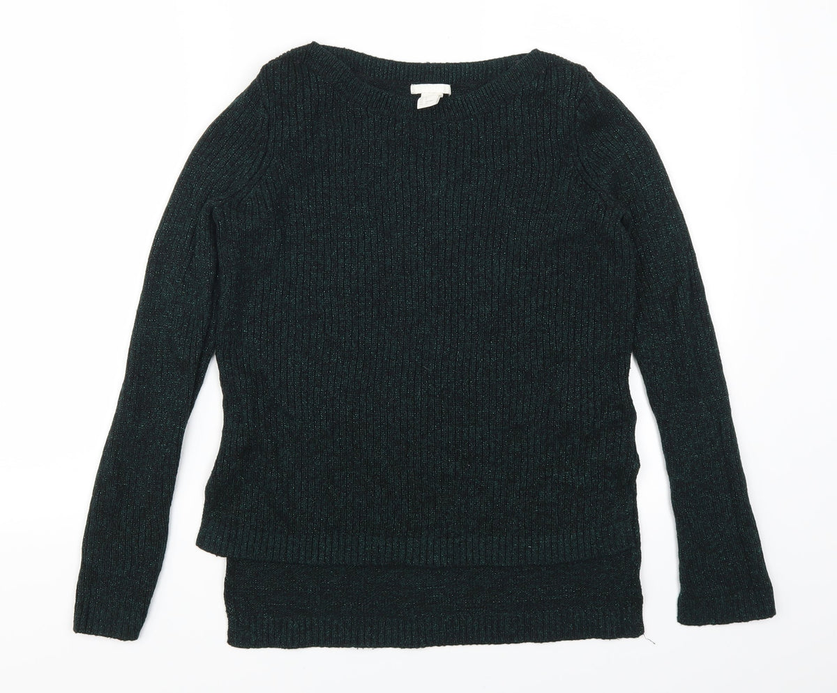 H&M Womens Green   Pullover Jumper Size S