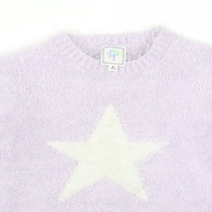 Preworn Womens Purple   Pullover Jumper Size M  - Star