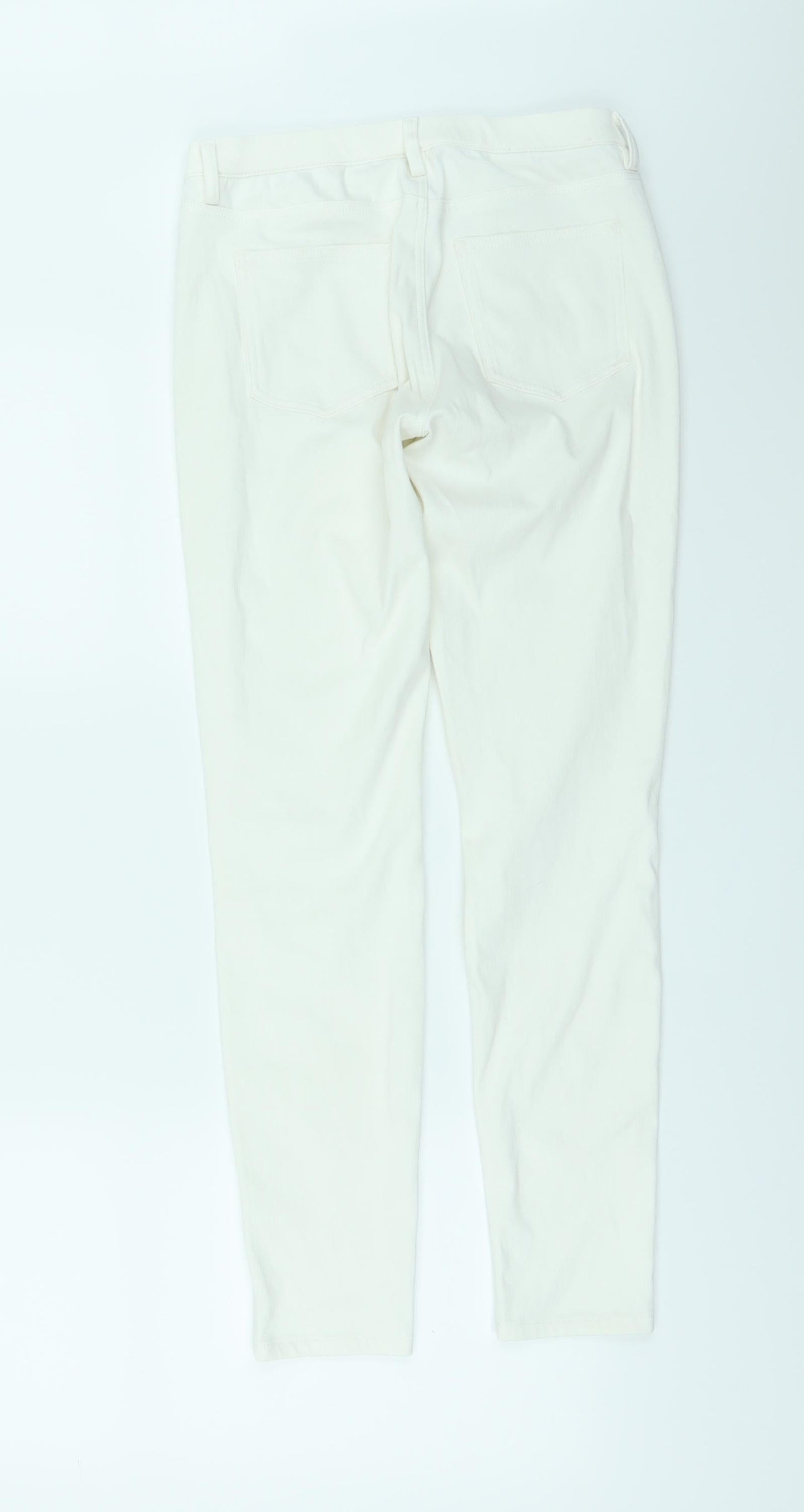 Womens UK Size 10 Preworn Regular Fit Jegging White Jeans