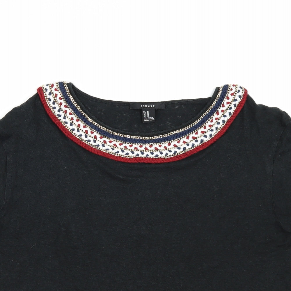 FOREVER 21 Womens Black   Basic T-Shirt Size M