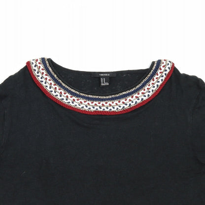 FOREVER 21 Womens Black   Basic T-Shirt Size M