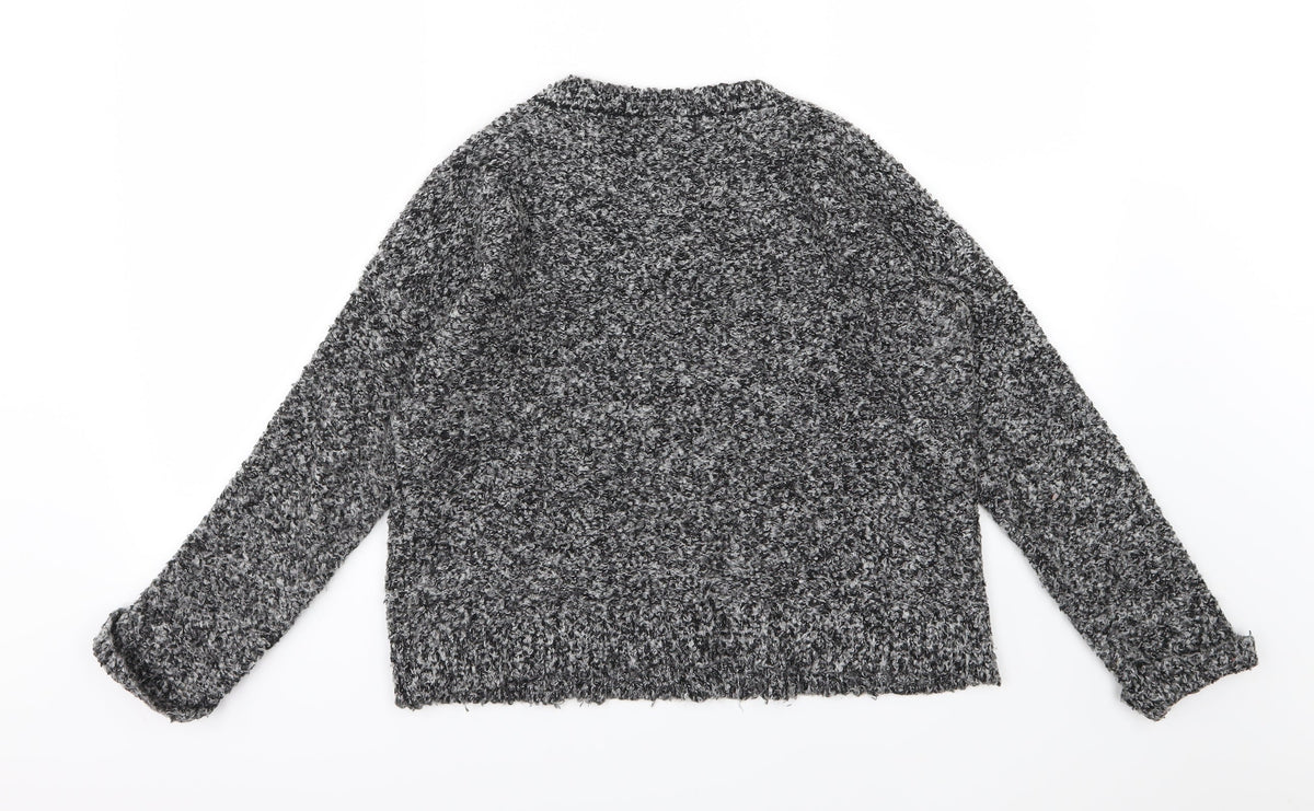 Topshop Womens Grey  Knit Pullover Jumper Size 8