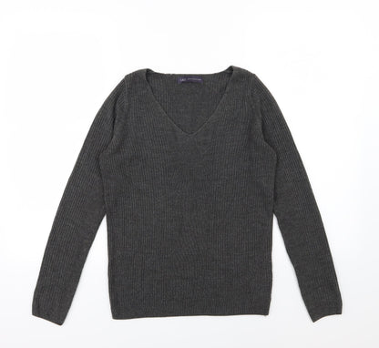 Marks & Spencer Womens Grey  Knit Pullover Jumper Size 8
