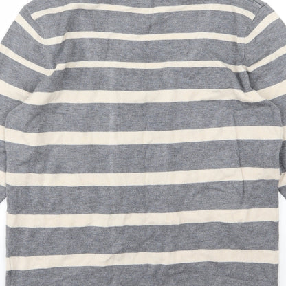 Julipa Womens Grey Striped Knit Pullover Jumper Size 12