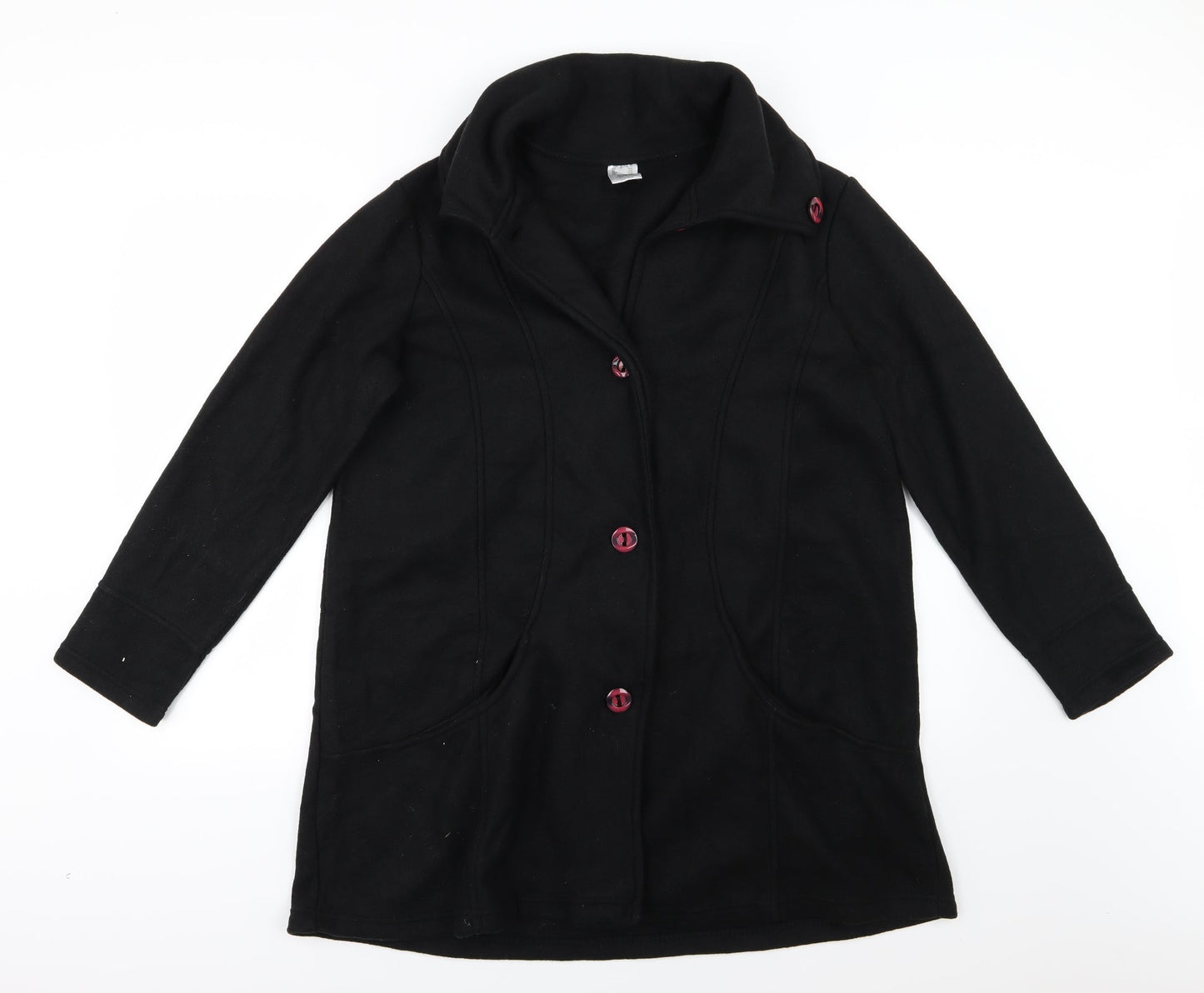 Womens UK Size 16 Preworn Black Overcoat