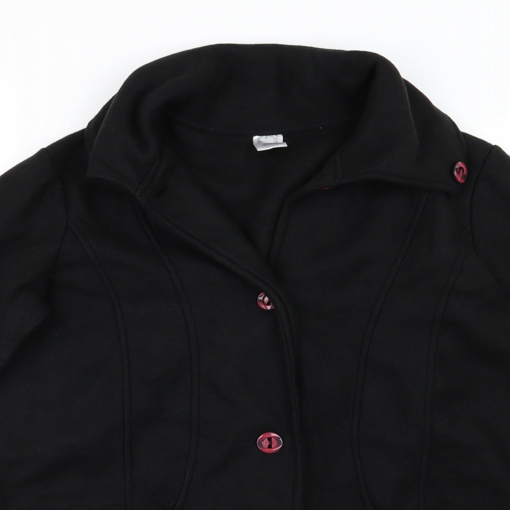 Womens UK Size 16 Preworn Black Overcoat