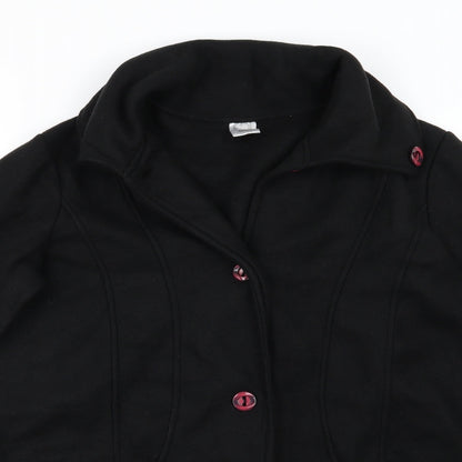 Womens UK Size 16 Preworn Black Overcoat
