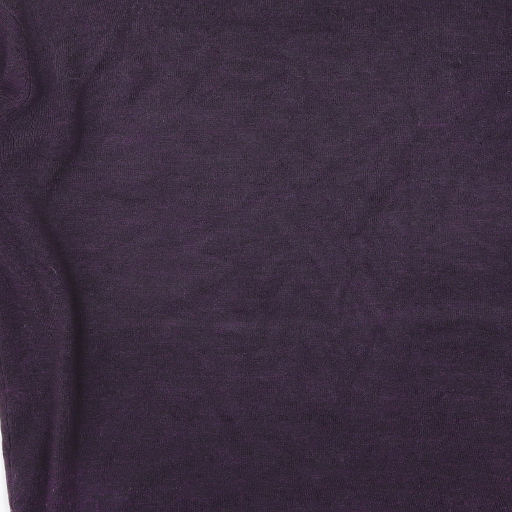 M&Co Mens Purple  Knit Pullover Jumper Size S