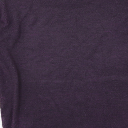 M&Co Mens Purple  Knit Pullover Jumper Size S