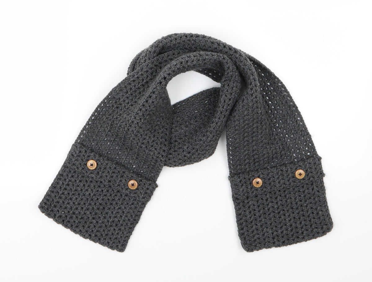 Preworn Womens Grey  Knit  Scarf