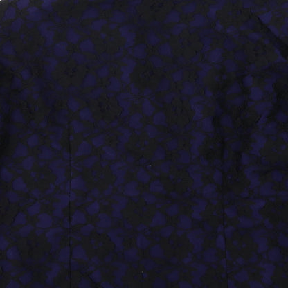Innocence Womens Blue Floral  Jacket Blazer Size 12