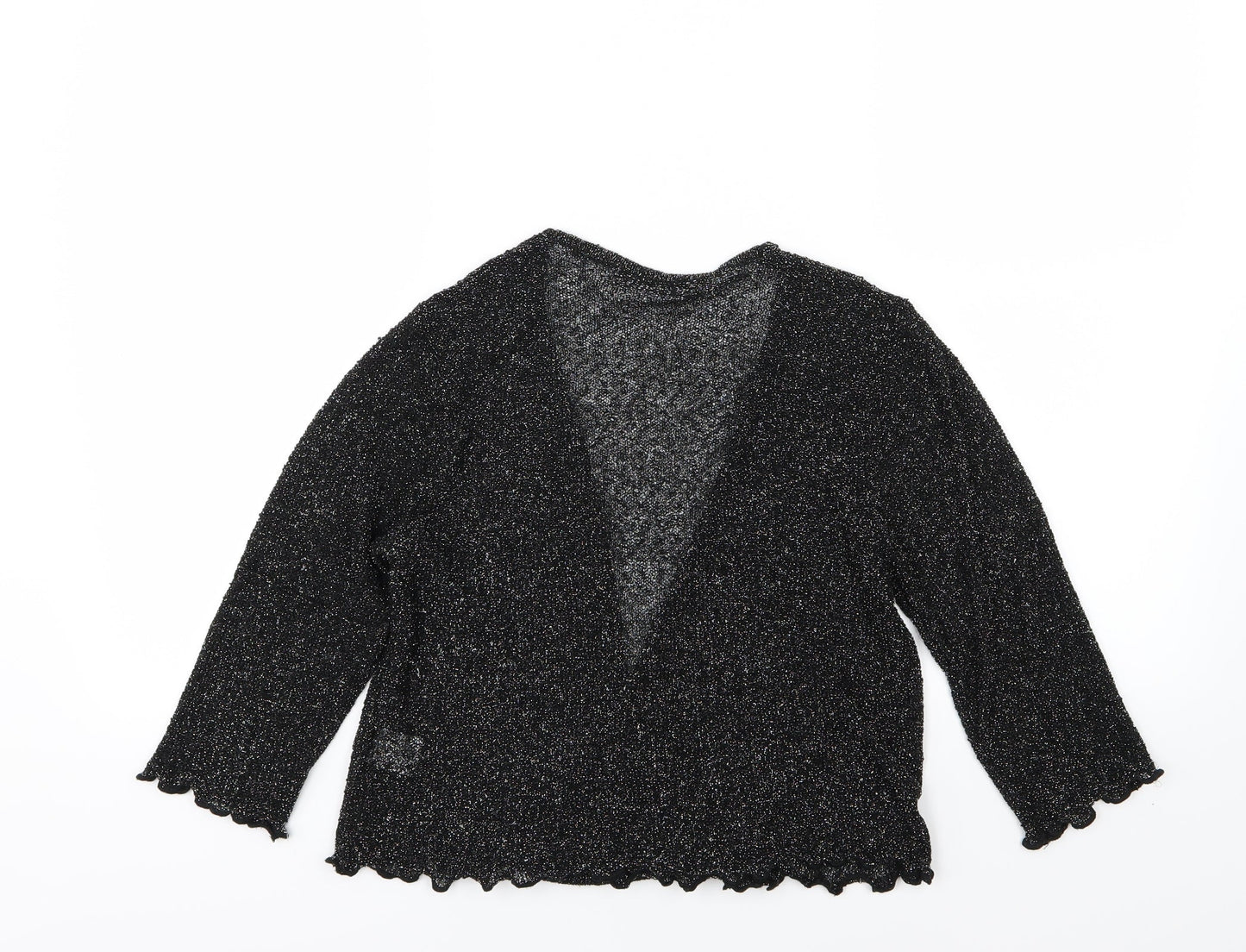 Alexara Womens Black  Knit Cardigan Jumper Size S
