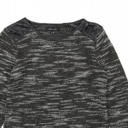 New Look Womens Grey  Knit Pullover Jumper Size 6