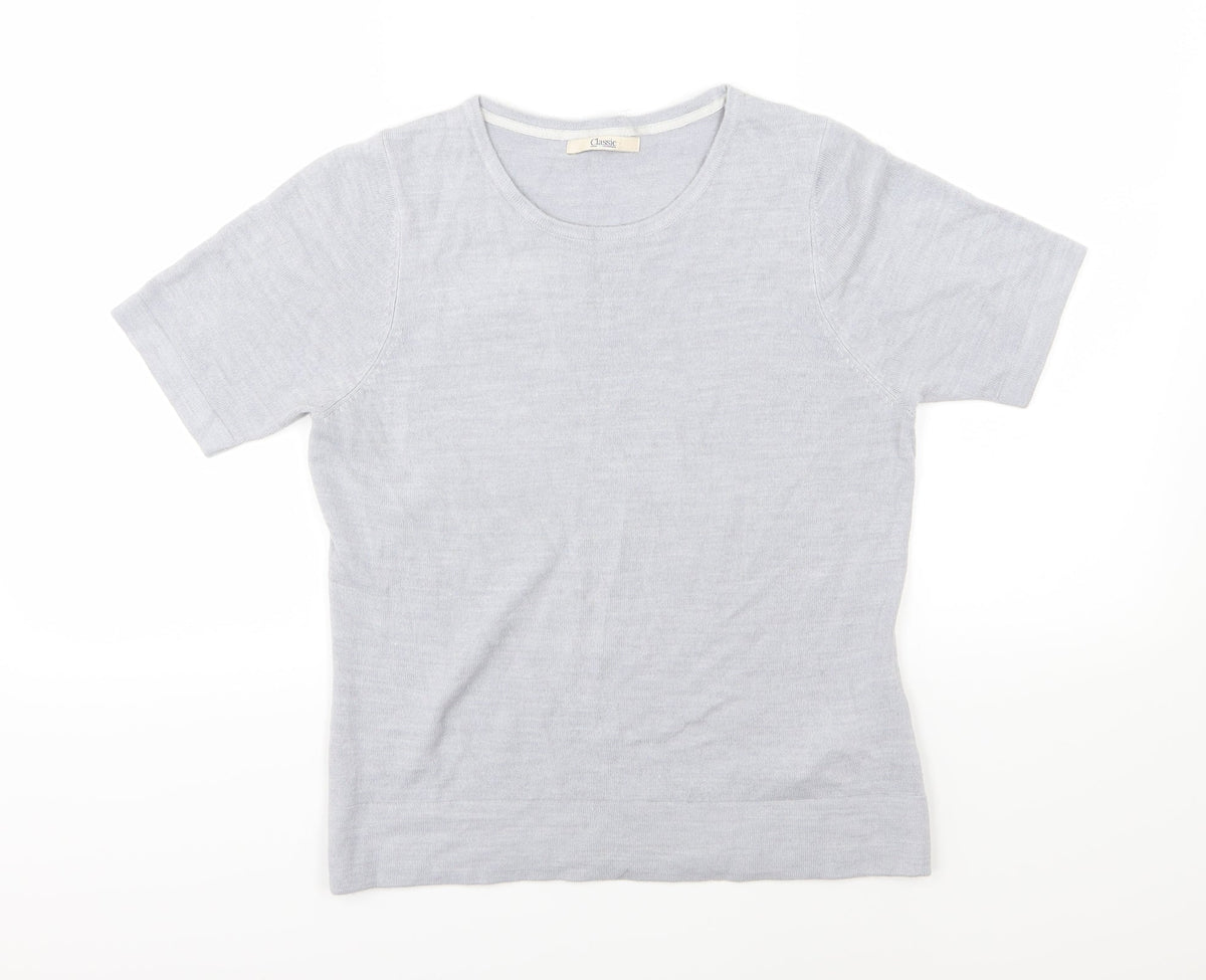Marks & Spencer Womens Grey  Knit Pullover Jumper Size 10