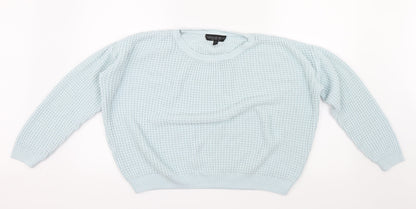 Topshop Womens Blue  Knit Pullover Jumper Size 4