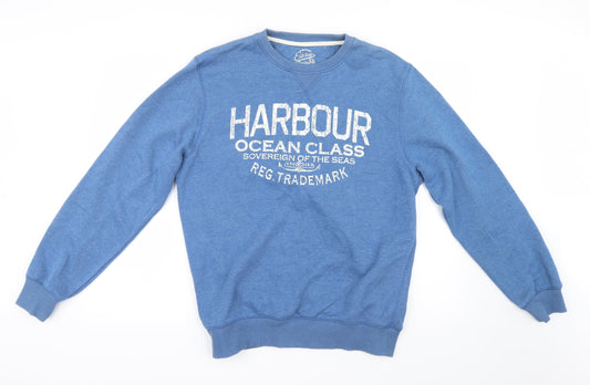 Easy Mens Blue   Pullover Jumper Size M