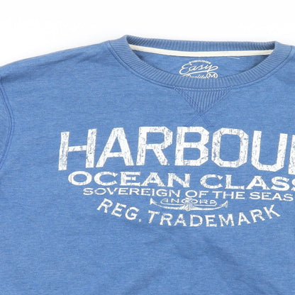 Easy Mens Blue   Pullover Jumper Size M