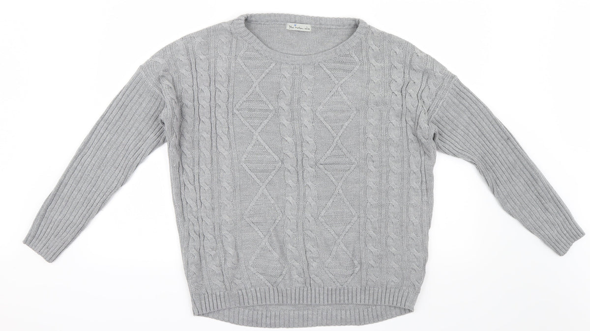 Blue Motion Womens Grey  Knit Pullover Jumper Size L