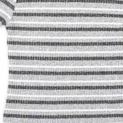 Peacocks Womens Grey Striped  Pullover Jumper Size 10