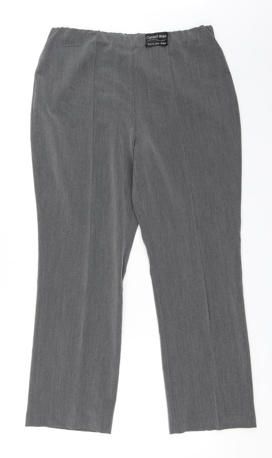 BM Womens Grey   Trousers  Size 12 L27 in