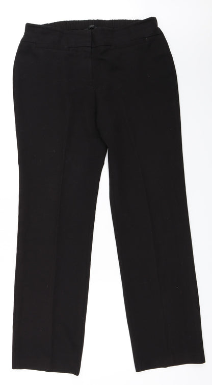 Womens UK Size 14 Preworn Regular Fit  Black Trousers