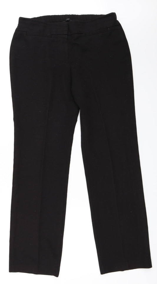 Womens UK Size 14 Preworn Regular Fit  Black Trousers