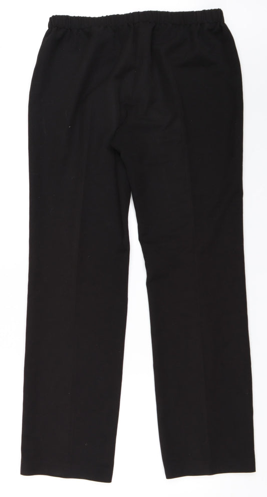 Womens UK Size 14 Preworn Regular Fit  Black Trousers