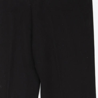Womens UK Size 14 Preworn Regular Fit  Black Trousers