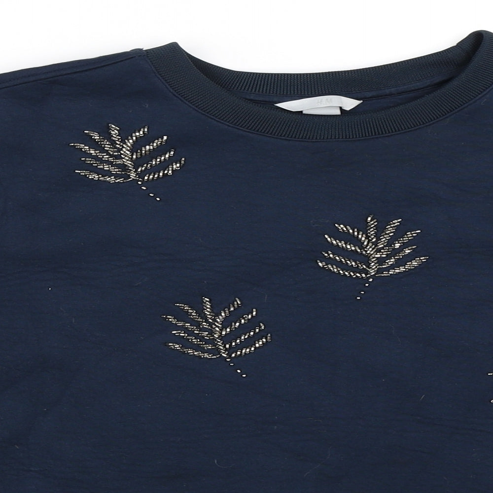 H&M Womens Blue   Pullover Sweatshirt Size S