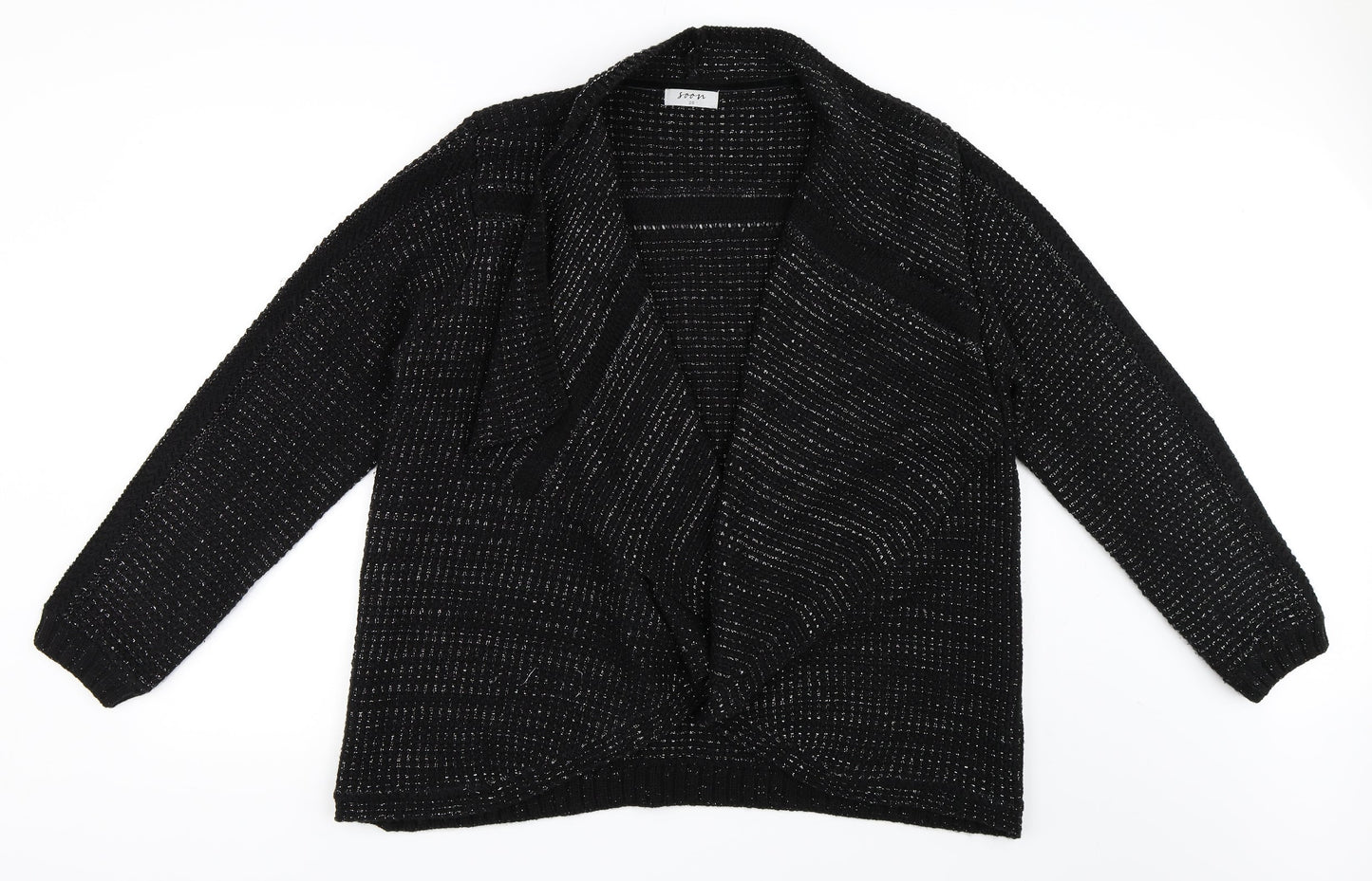 Soon Womens Black   Cardigan Jumper Size 20