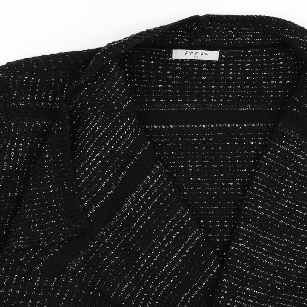 Soon Womens Black   Cardigan Jumper Size 20