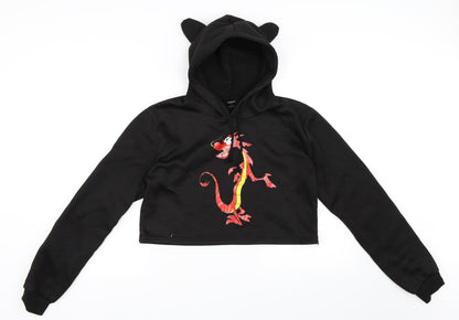 Womens Black   Pullover Hoodie Size M
