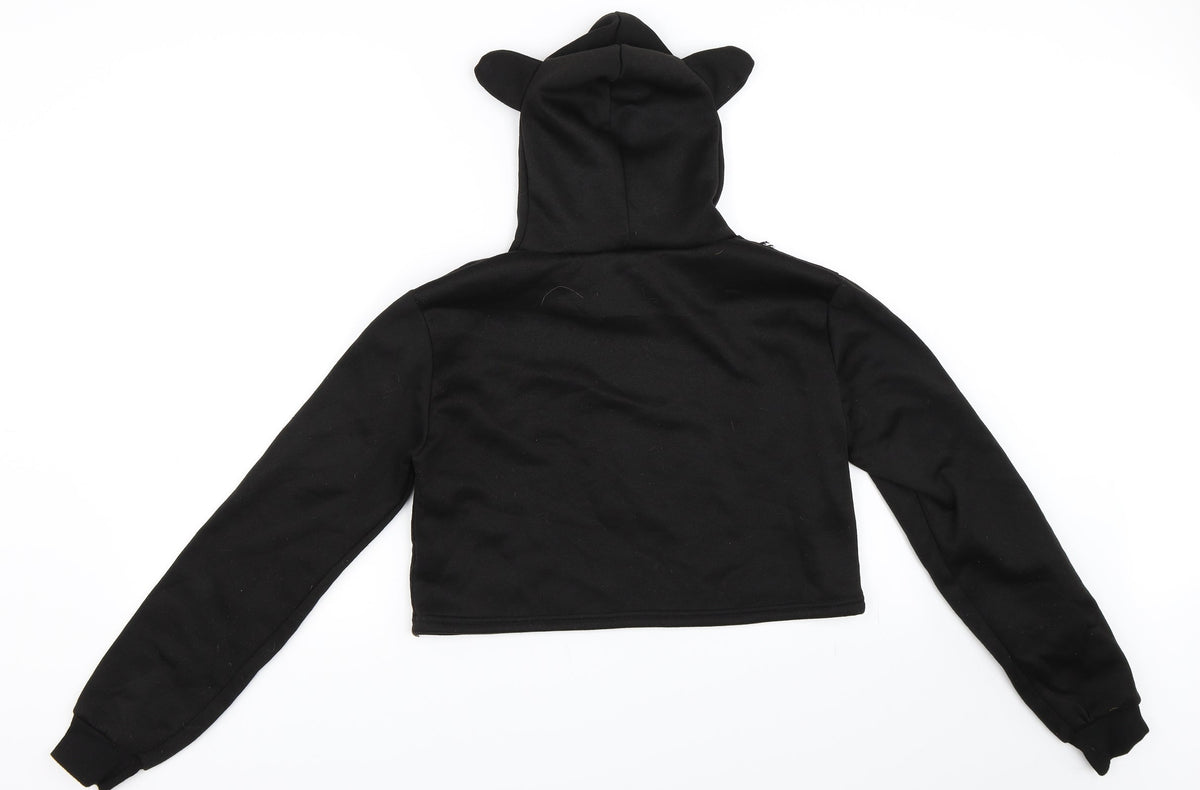 Womens Black   Pullover Hoodie Size M