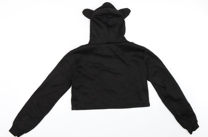 Womens Black   Pullover Hoodie Size M