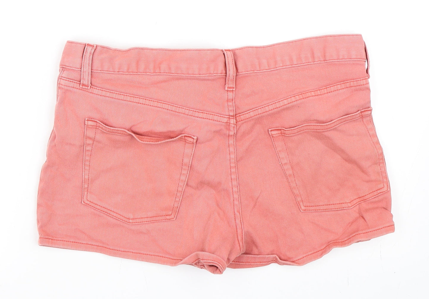 UNI QLO Womens Pink  Denim Hot Pants Shorts Size 27 in