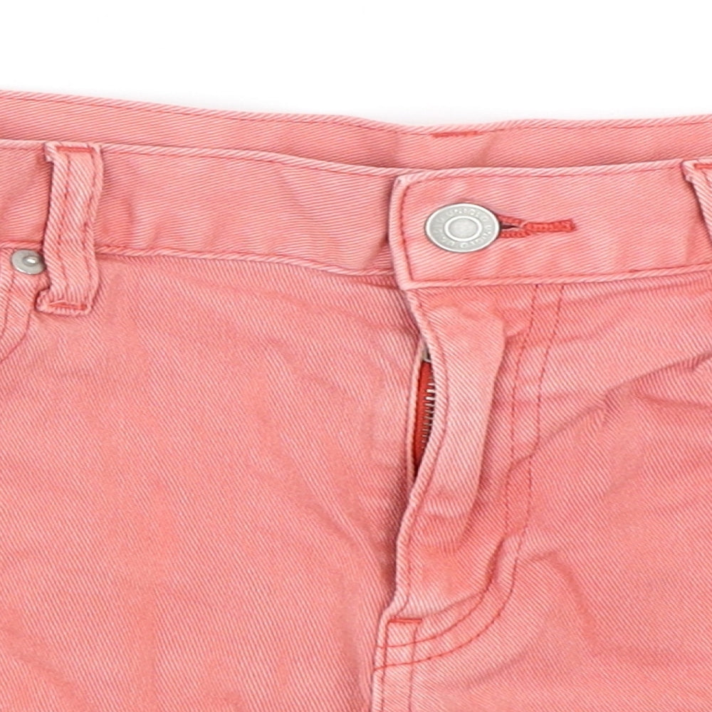 UNI QLO Womens Pink  Denim Hot Pants Shorts Size 27 in