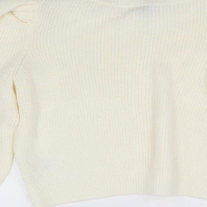 Divided Womens White   Pullover Sweatshirt Size M